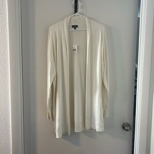 The Limited, long duster sweater, size larger XL, cream coloredr